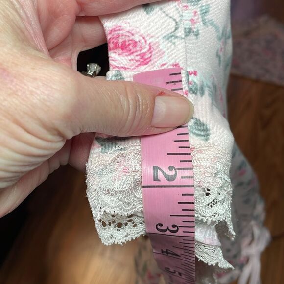 René Rofé Coquette Shortie Pajamas, Girlcore PJs, pink roses, Sleepwear, Medium - Picture 4 of 9